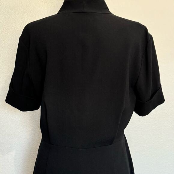 M.M.‎ Lafleur Dress Short Sleeve Cross Wrap Front Black Size 10 - Picture 5 of 13